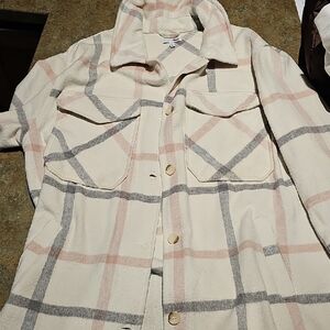 Plaid Button-Up Women's Jacket